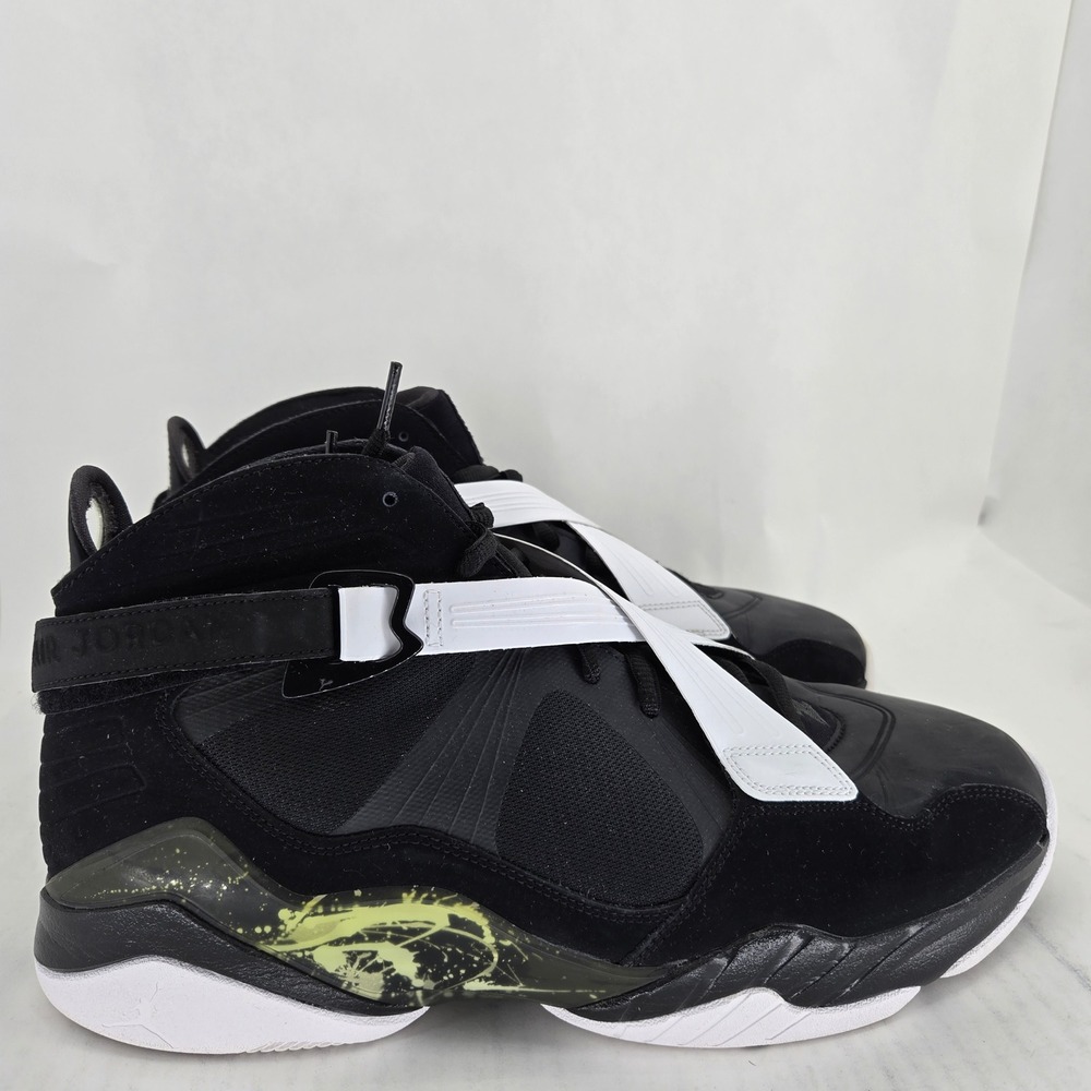 Jordan Air Jordan 8.0 Black Dark Charcoal White Mens 14 Sneakers 467807-001 - Picture 3 of 16